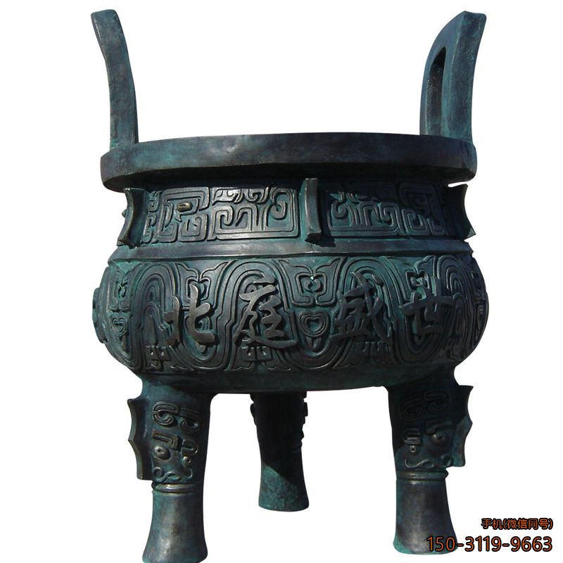 仿銅三角鼎_玻璃鋼仿古做舊法器