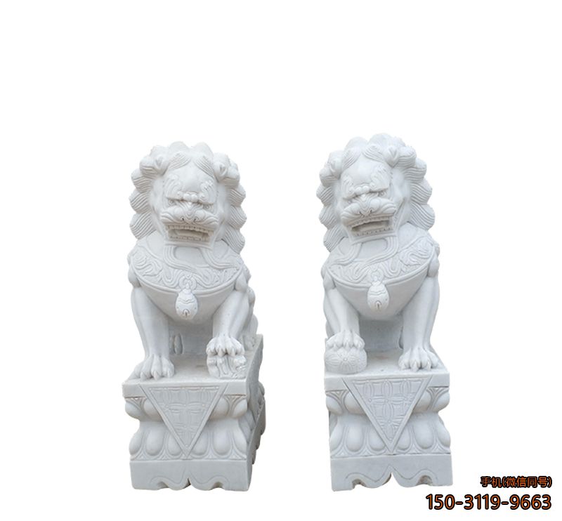 大理石獅子_城市企業動物獅子雕塑