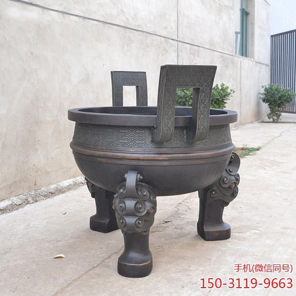 楚大鼎三足鼎_宗教寺廟祭祀鼎開業鼎純銅器定制雕塑