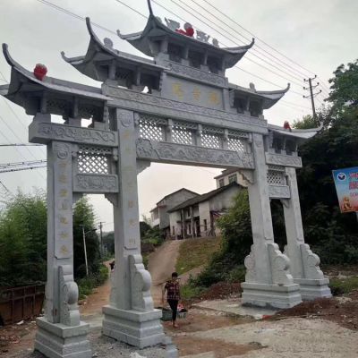 宗祠石牌坊圖片大全-農村祠堂石牌樓修建的意義是什么