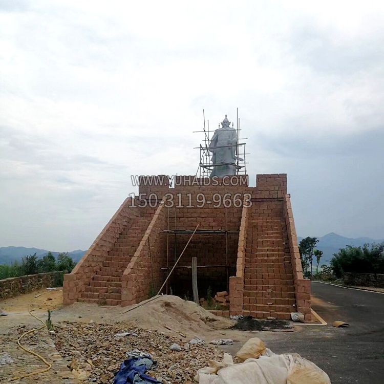 岳飛雕像漢白玉景區紀念館名人雕塑