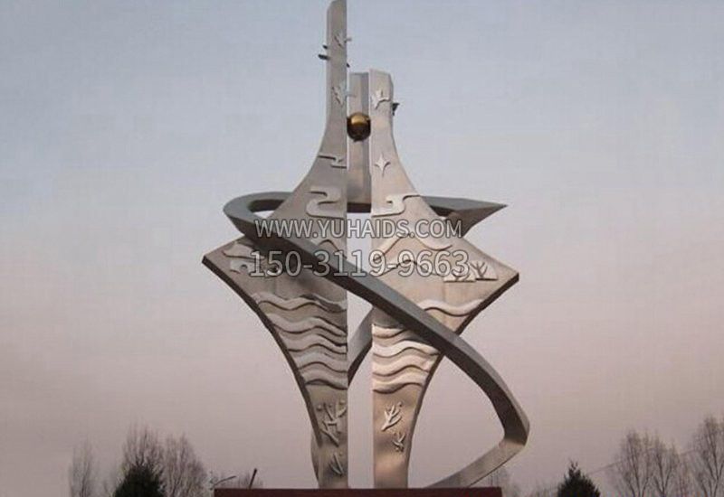 不銹鋼廣場(chǎng)文明開(kāi)放雕塑 不銹鋼廣場(chǎng)文明開(kāi)放雕塑