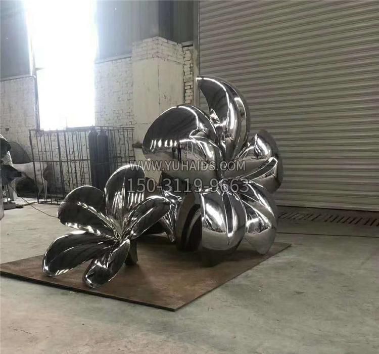 不銹鋼植物鏡面荷花雕塑 不銹鋼植物鏡面荷花雕塑