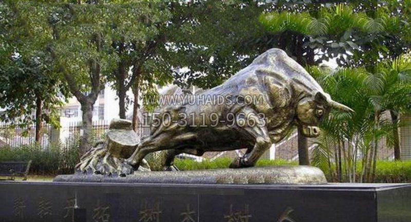 校園拓荒牛景觀銅雕 校園拓荒牛景觀銅雕