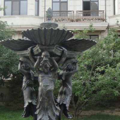 公園景觀酒樽噴泉銅雕