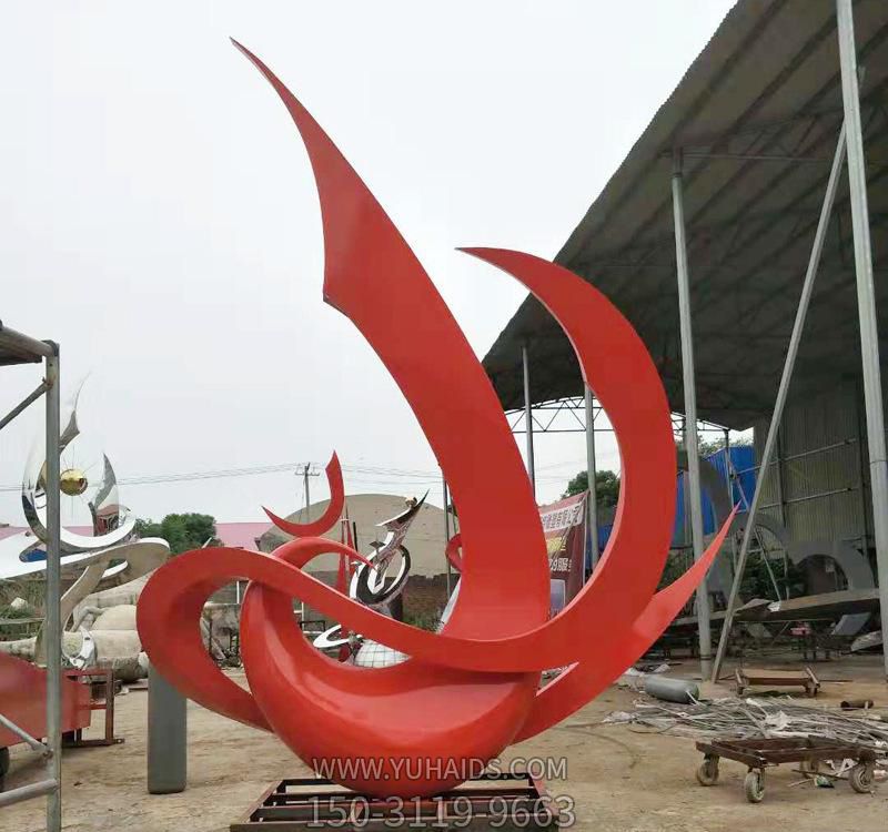 公園抽象玻璃鋼鳳凰雕塑 公園抽象玻璃鋼鳳凰雕塑