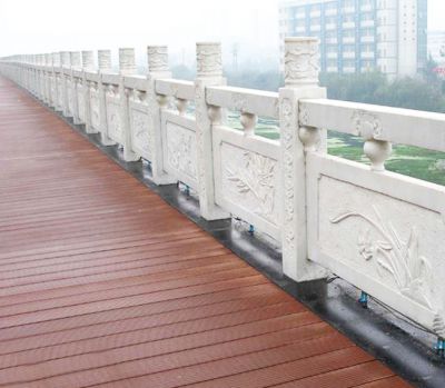 城市公園湖邊走廊裝飾漢白玉浮雕欄桿