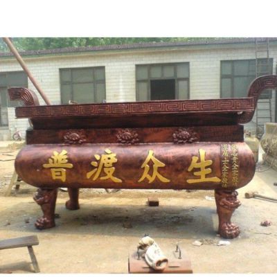 景區寺廟戶外擺放鑄鐵大型長形上香香爐