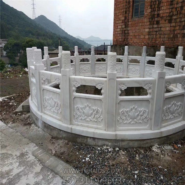 別墅小區大理石石雕園林景觀大理石噴泉護欄雕塑