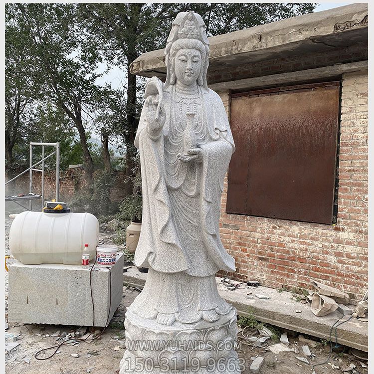 石雕觀音，花崗巖石材精雕佛像雕塑