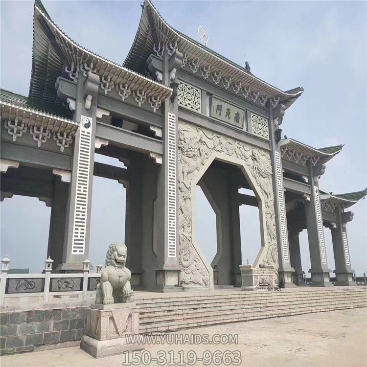 大型村口景區(qū)五門(mén)是牌坊雕塑