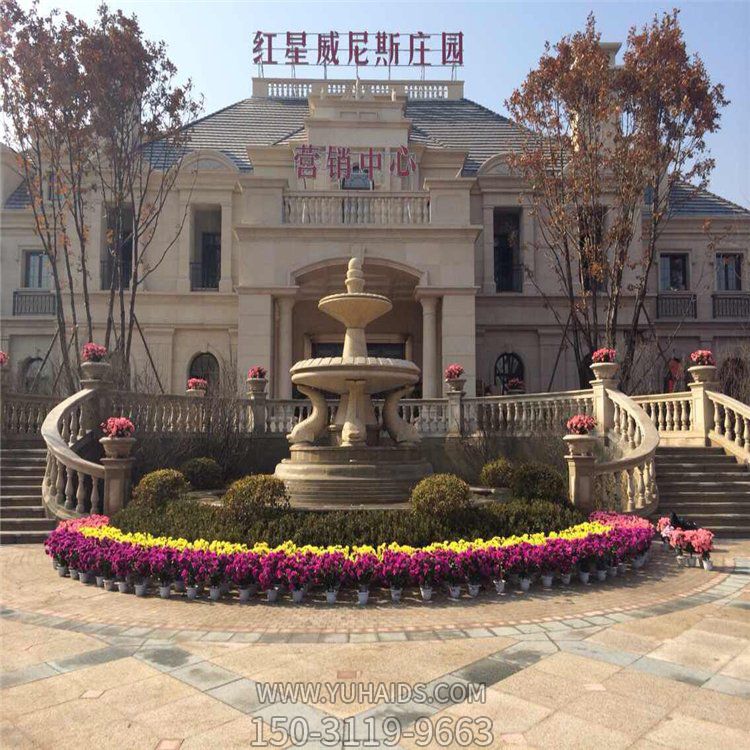 石雕噴泉 流水石雕噴泉 小區別墅流水噴泉雕塑