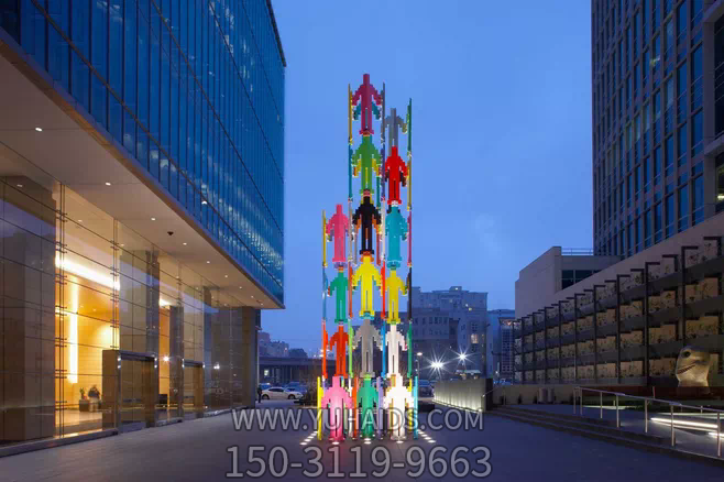廣場創意不銹鋼彩繪景觀雕塑