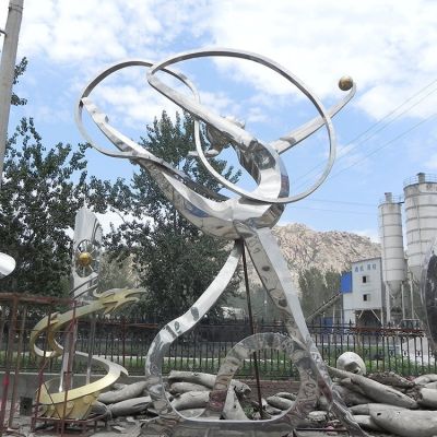 玻璃鋼抽象人物，彩帶飄飄，舞彩帶