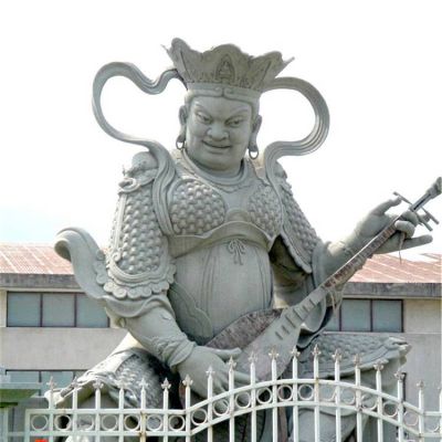 寺廟大型砂石石雕園林佛像景觀四大天王雕塑