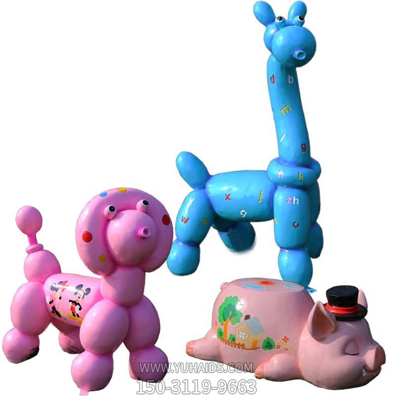 卡通動物座椅幼兒園裝飾玻璃鋼雕塑凳子創意工藝擺件