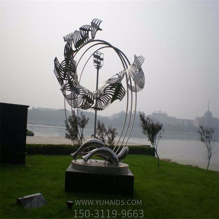 戶(hù)外公園城市不銹鋼抽象藝術(shù)造型可定制雕塑
