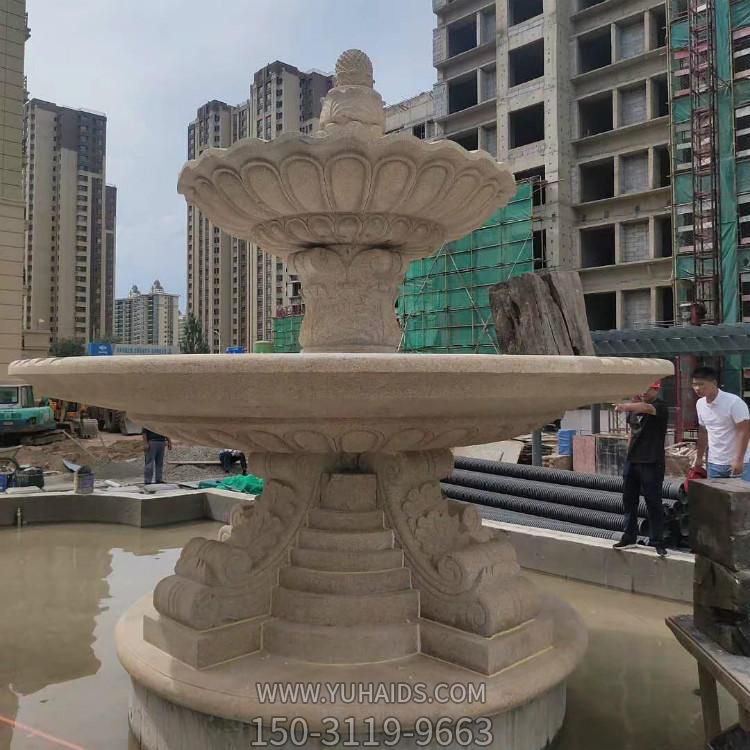 大理石石雕戶(hù)外園林景觀噴泉雕塑