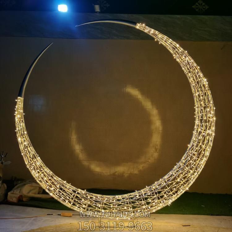 不銹鋼鏤空創意夜晚照明景觀擺件雕塑