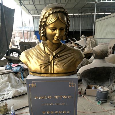 玻璃鋼仿銅胸像著名護(hù)理事業(yè)創(chuàng)始人南丁格爾雕塑