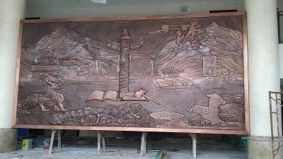 華安政務大廳地方主題浮雕,紫銅鍛造壁畫