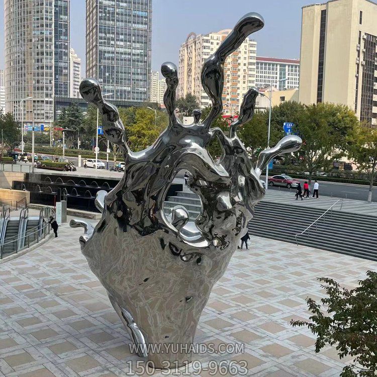 海浪浪花擺件，城市街道創意雕塑