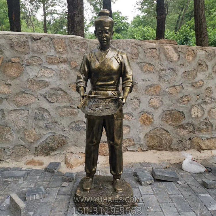 簸箕，玻璃鋼勞動(dòng)人物勞動(dòng)場景雕塑