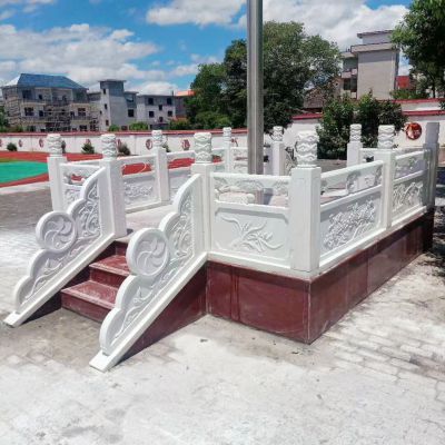 漢白玉旗臺,學(xué)校升旗臺欄桿