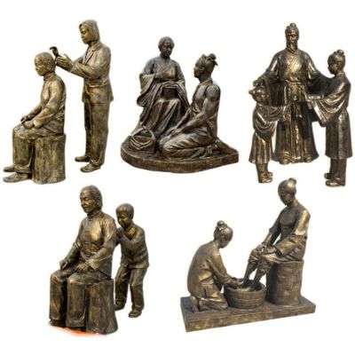 玻璃鋼仿銅戶(hù)外園林景觀民俗小品人物雕塑