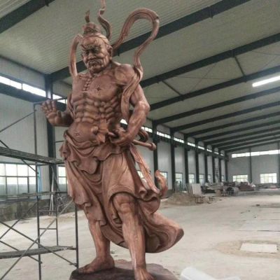 玻璃鋼仿銅四大天王神像寺廟擺件