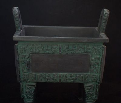 青銅器大型戶外景觀文物鼎雕塑