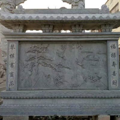 庭院戶外仿古做舊大型影壁壁畫(huà)雕塑