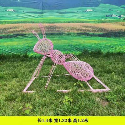 不銹鋼鏤空螞蟻雕塑公園綠地景觀動(dòng)物雕塑
