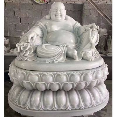 大型漢白玉石雕戶(hù)外景區(qū)寺廟彌勒佛雕塑