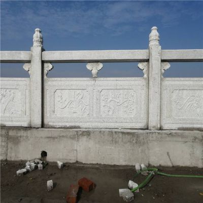 別墅小區大橋兩側石頭欄桿 河道石材護欄雕塑