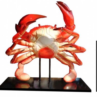 飯店裝飾擺放玻璃鋼仿真螃蟹動物雕塑