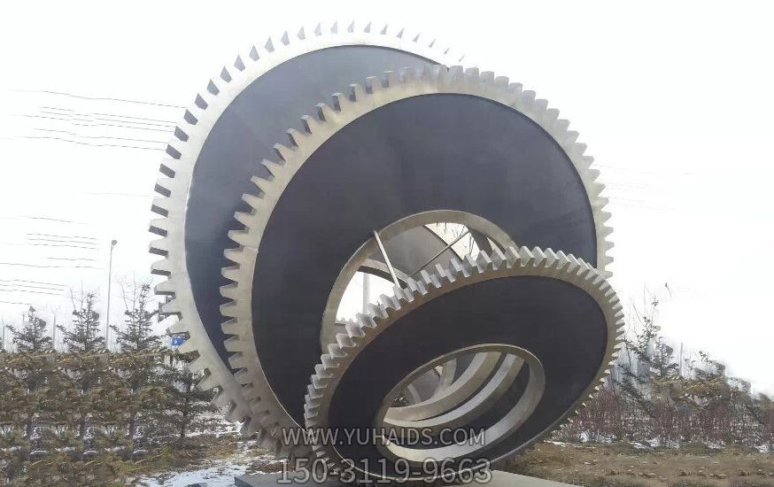 公園廣場創(chuàng)意抽象不銹鋼齒輪雕塑 公園廣場創(chuàng)意抽象不銹鋼齒輪雕塑