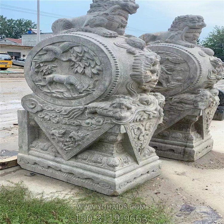 花崗巖獅子抱鼓石雕塑