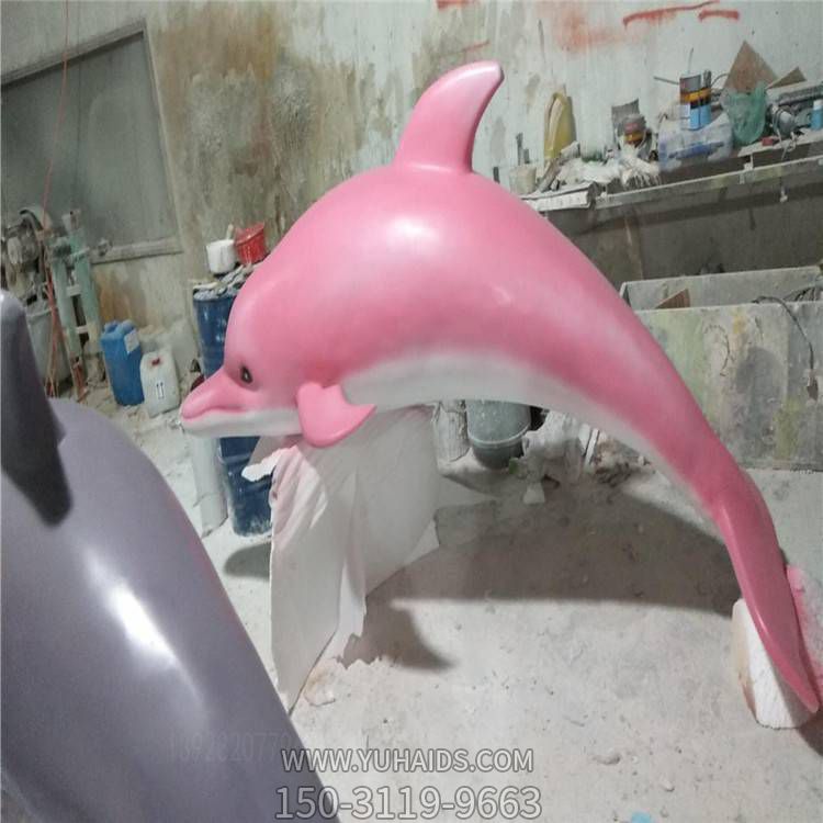 玻璃鋼卡通創意玻璃鋼海豚景觀雕塑