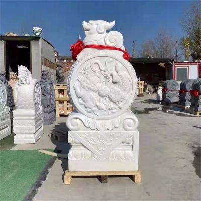 大理石石雕園林景觀鎮宅抱鼓石