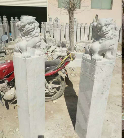 獅子栓馬柱，古建園林拴馬樁