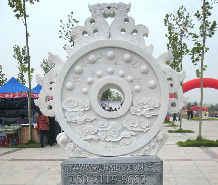 公園廣場擺放漢白玉雙龍石門墩招財抱鼓石裝飾擺件 公園廣場擺放漢白玉雙龍石門墩招財抱鼓石裝飾擺件