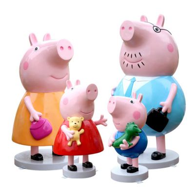 快樂的佩奇一家雕塑的作用是啥？