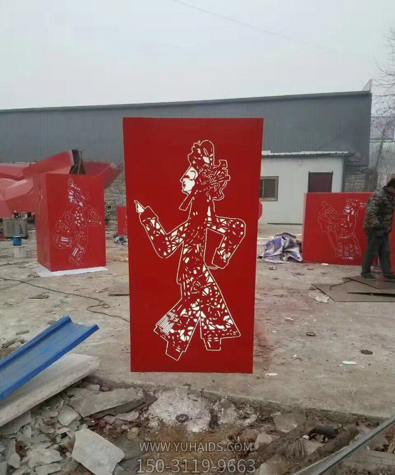 企業(yè)園林不銹鋼鏤空剪紙皮影戲人物燈罩雕塑 企業(yè)園林不銹鋼鏤空剪紙皮影戲人物燈罩雕塑
