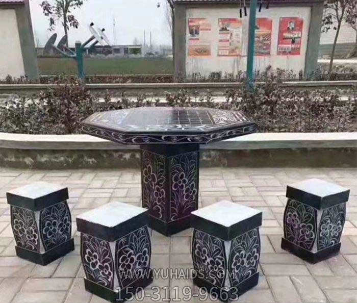 景區景觀棱形仿古石桌凳 景區景觀棱形仿古石桌凳