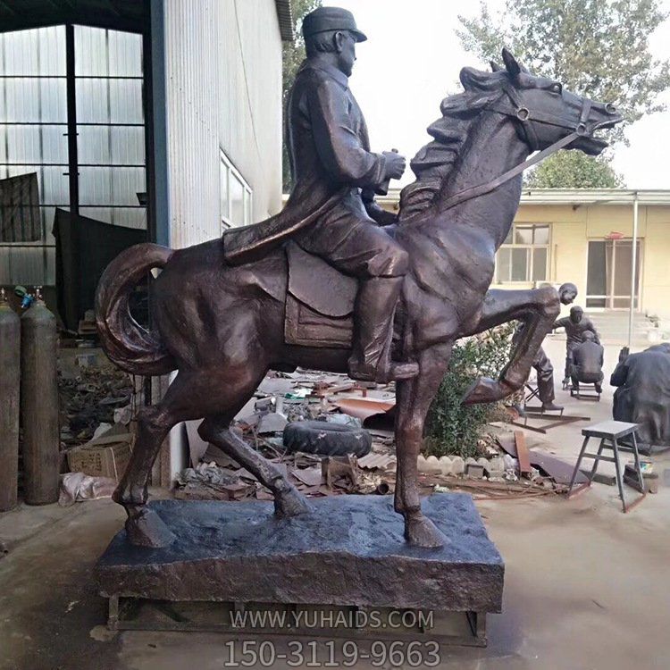 大型園林廣場騎馬的人物景觀擺件雕塑