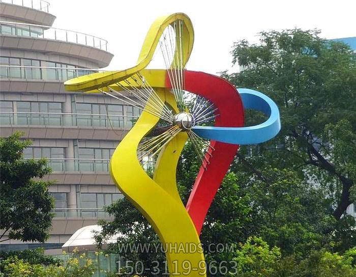 小區(qū)不銹鋼彩虹舞景觀雕塑