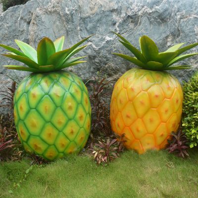 大型戶(hù)外農(nóng)場(chǎng)景觀菠蘿玻璃鋼模型擺件