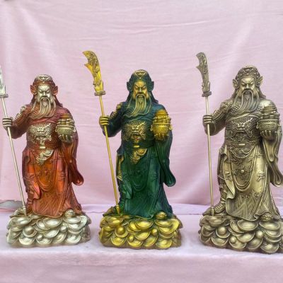 銅雕大型家居供奉關公雕塑