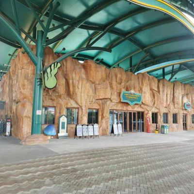 游樂場造景水泥假山大門鋼構(gòu)體塑石門頭